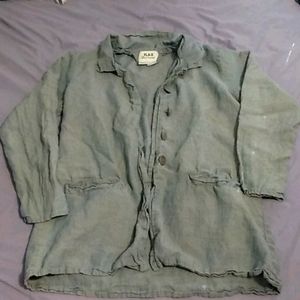 Flax linen button Jacket
